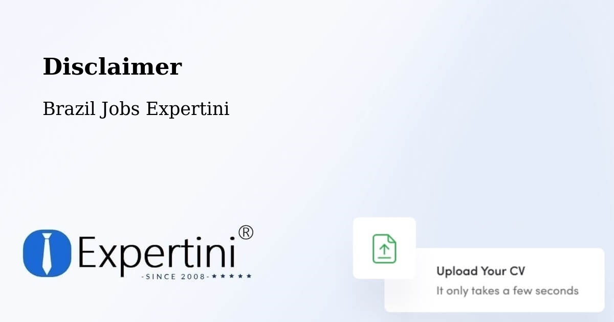 Disclaimer – Viradouro - Brazil Jobs Expertini