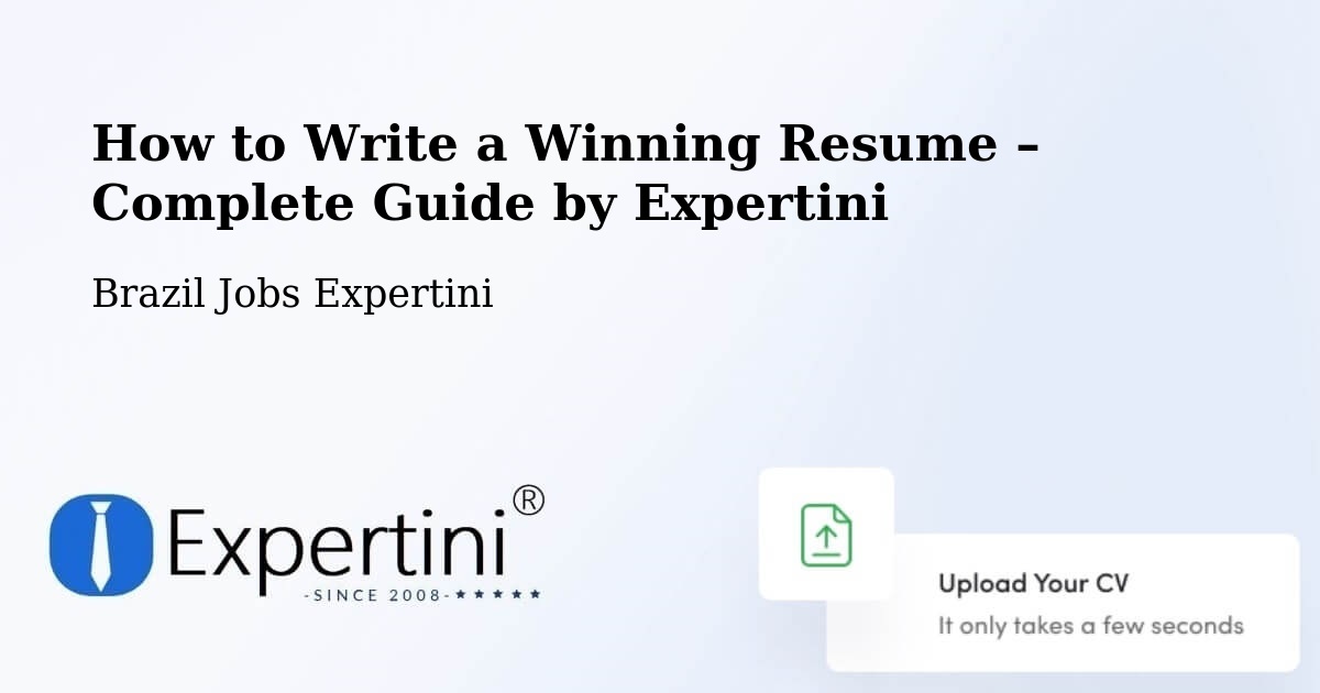 Resume Writing Guide for Job Seekers – Viradouro - Viradouro, Brazil Jobs Expertini